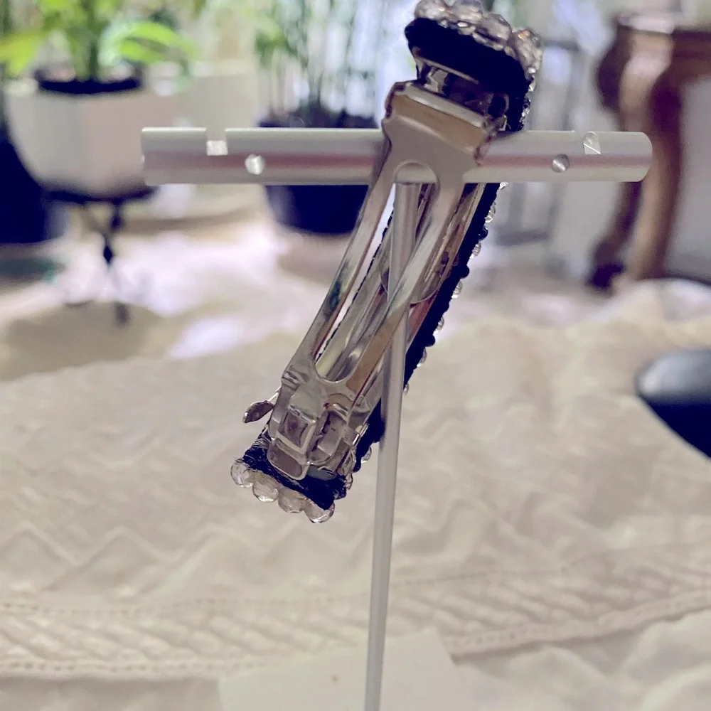 VINTAGE BEADED PONYTAIL HAIR CLIP - Picture 3 of 4